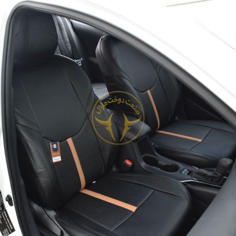 روکش چرم مشکی نوار مارون لوین هیبرید 2023