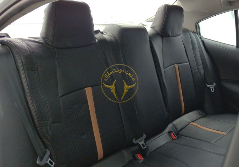 روکش چرم مشکی نوار مارون لوین هیبرید 2023