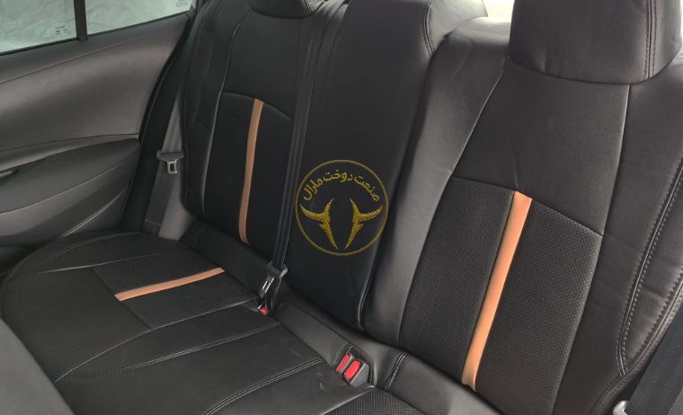 روکش چرم مشکی نوار مارون لوین هیبرید 2023