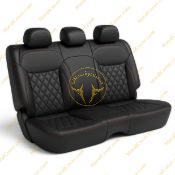 روکش صندلی چرم مشکی دوخت قرمز T9