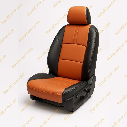 روکش چرم مشکی و مارون فابریک FMC 511