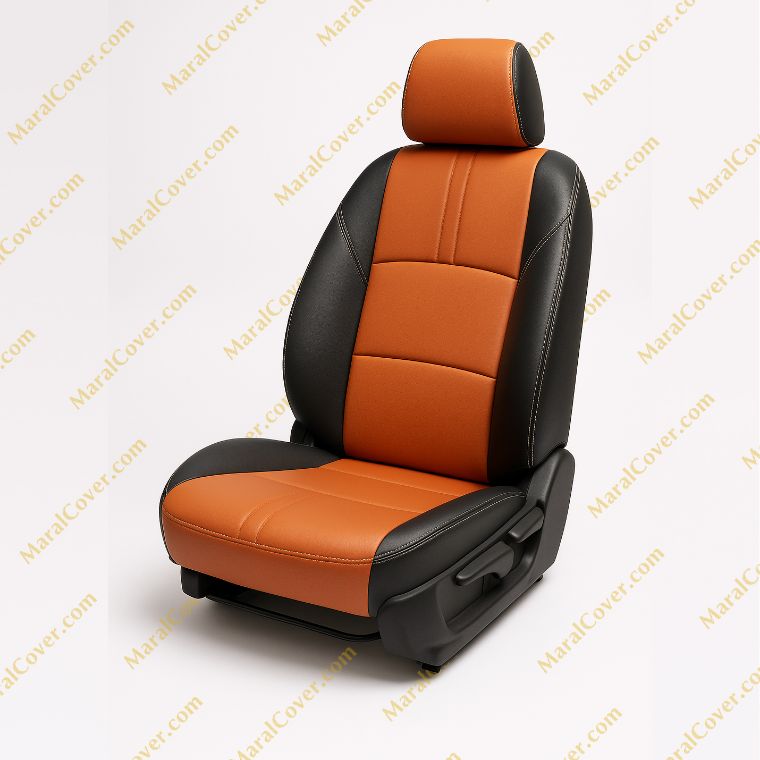 روکش چرم مشکی و مارون فابریک FMC 511