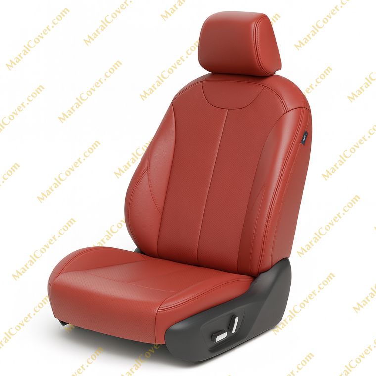 روکش چرم زرشکی لاماری چرم مارال