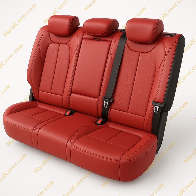 روکش چرم زرشکی لاماری چرم مارال