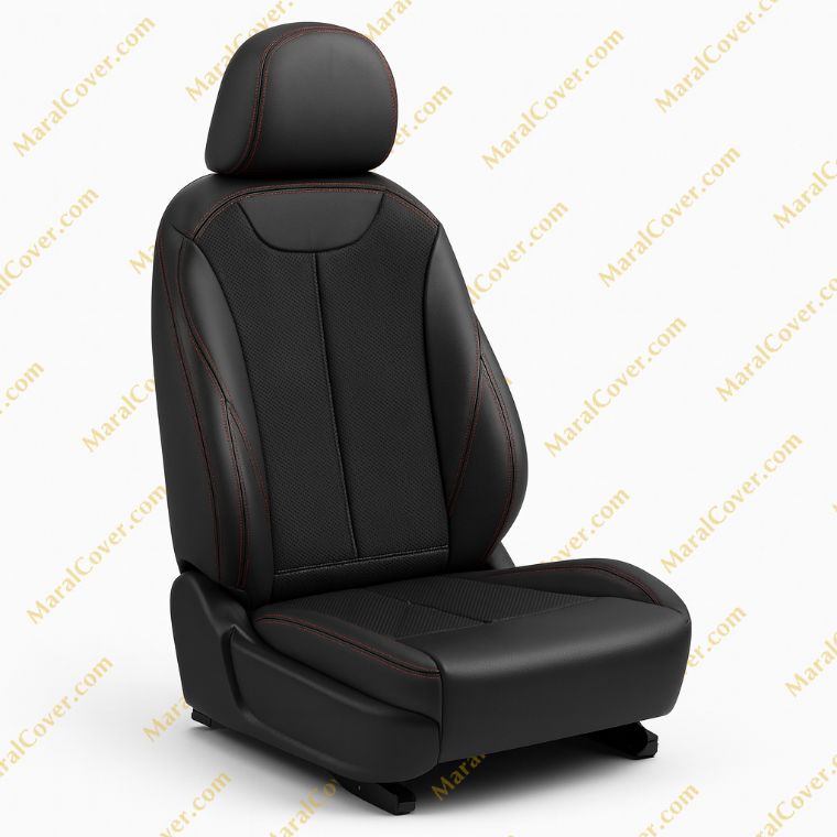 روکش چرم زرشکی لاماری چرم مارال