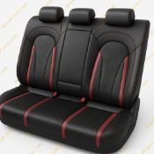 روکش چرم مشکی نوار زرشکی فونیکس FX چرم مارال