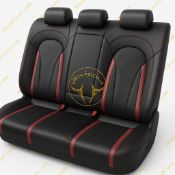 روکش چرم مشکی نوار زرشکی فونیکس FX چرم مارال