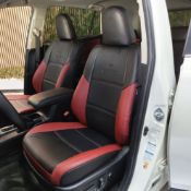روکش چرم مشکی و زرشکی راوفور Rav4