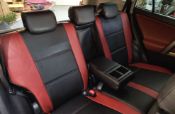روکش چرم مشکی و زرشکی راوفور Rav4