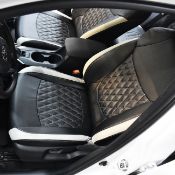 روکش صندلی چرم ضد تعریق کرولا کراس 2024 سفید - مشکی