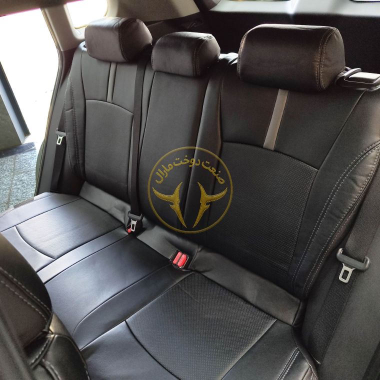 روکش صندلی چرم ضد تعریق کرولا کراس 2024 سفید - مشکی