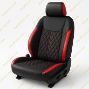 روکش صندلی چرم مشکی نوار قرمز SX5