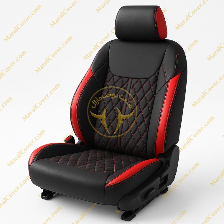 روکش صندلی چرم مشکی قرمز لکسوسی SX5