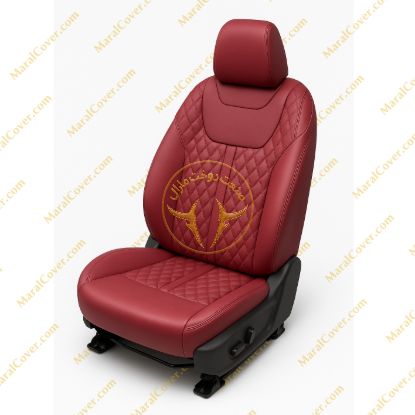 روکش صندلی چرم مشکی قرمز لکسوسی SX5