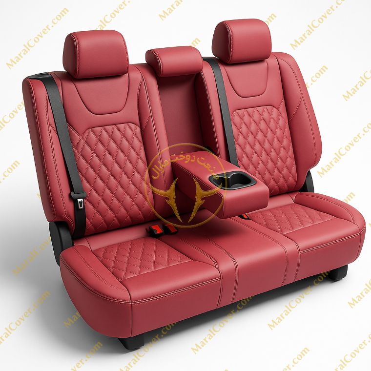 روکش صندلی چرم مشکی قرمز لکسوسی SX5