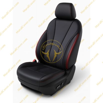 روکش چرم درجه 1 مشکی نوار زرشکی آریزو 6 پرو روکش چرم مشکی نوار زرشکی آریزو 6 پرو