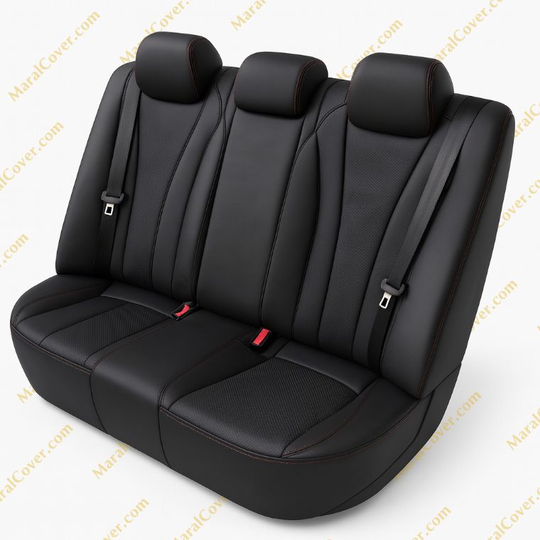 روکش چرم مشکی نوار زرشکی آریزو 6 پرو