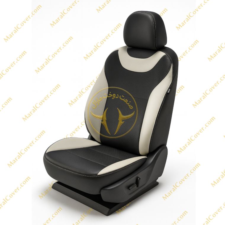 روکش صندلی چرم مشکی طوسی ID.4