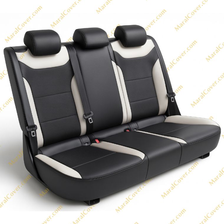 روکش صندلی چرم مشکی طوسی ID.4