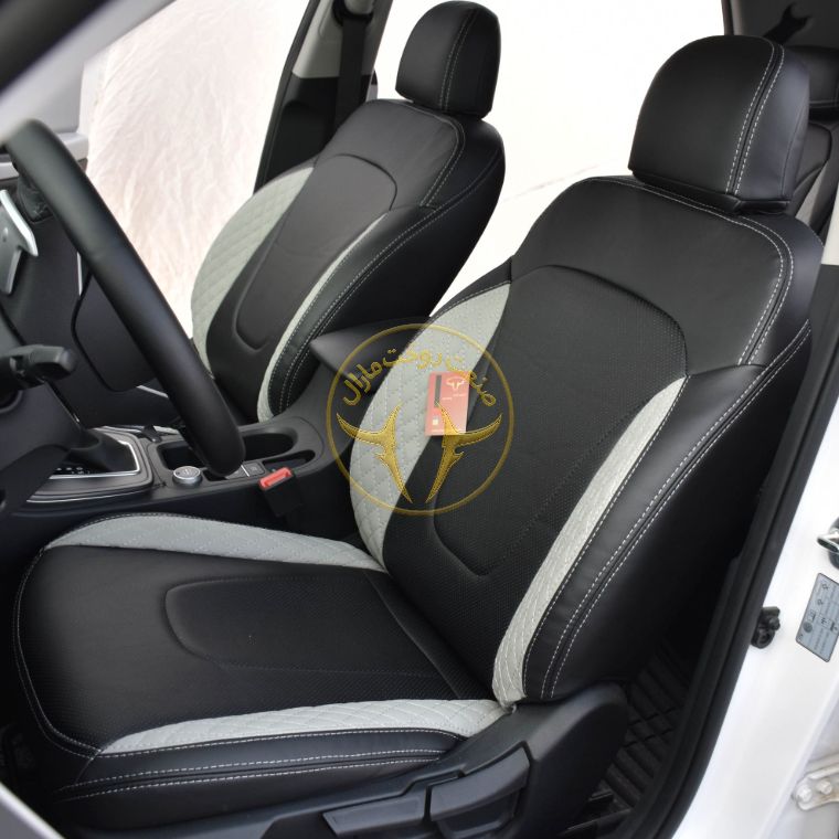 روکش صندلی کرتا مشکی چرم درجه یک