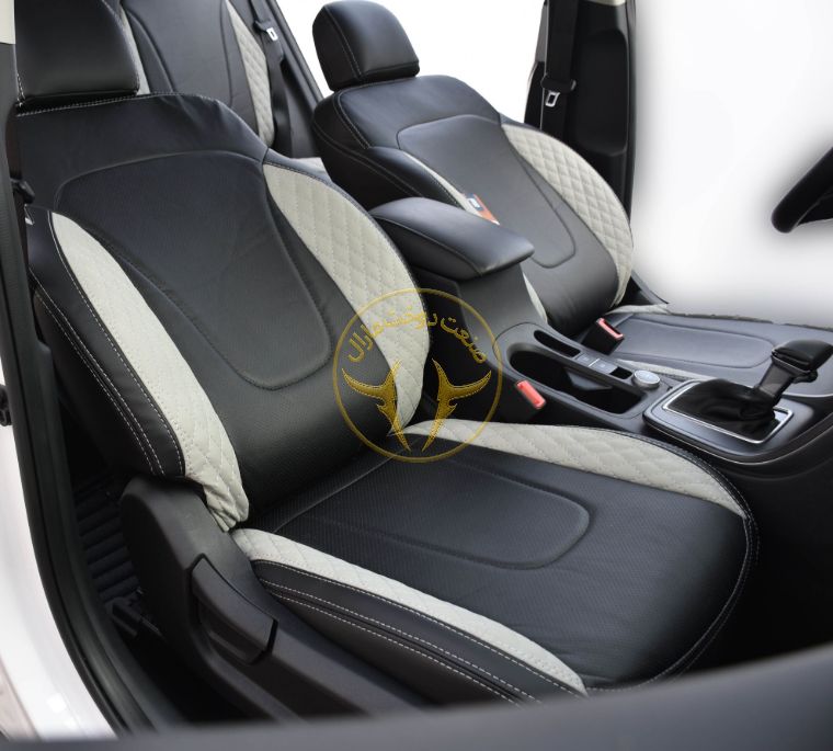 روکش صندلی کرتا مشکی چرم درجه یک