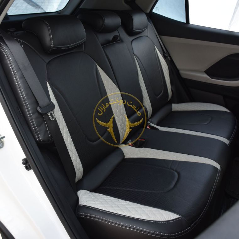 روکش صندلی کرتا مشکی چرم درجه یک