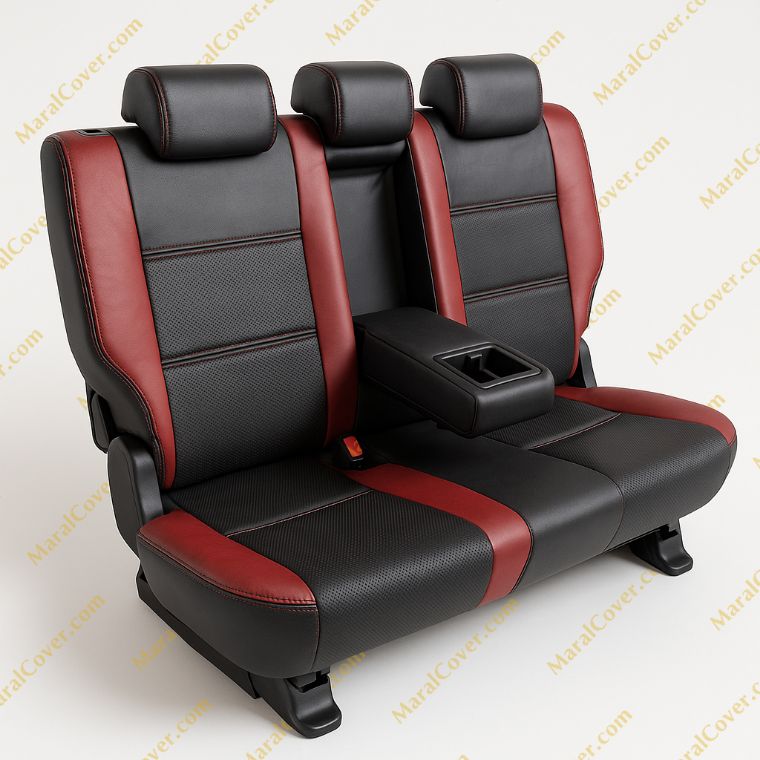روکش چرم مشکی و زرشکی راوفور Rav4