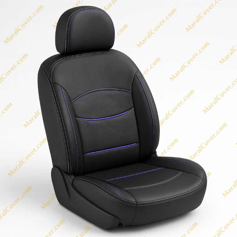 روکش صندلی چرم مدل پرو مفزی زرد 206