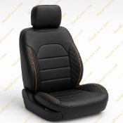 روکش صندلی چرمی سمند سورن مشکی نوار مارون