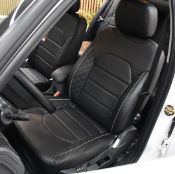 روکش صندلی چرمی سمند سورن مشکی نوار طوسی