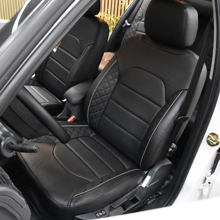 روکش صندلی چرمی سمند سورن مشکی نوار قرمز