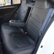 روکش صندلی چرمی سمند سورن مشکی نوار طوسی