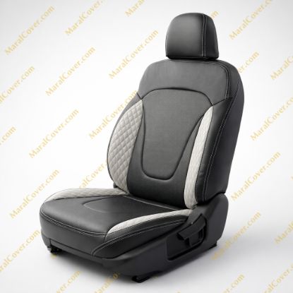 روکش صندلی کرتا مشکی چرم درجه یک