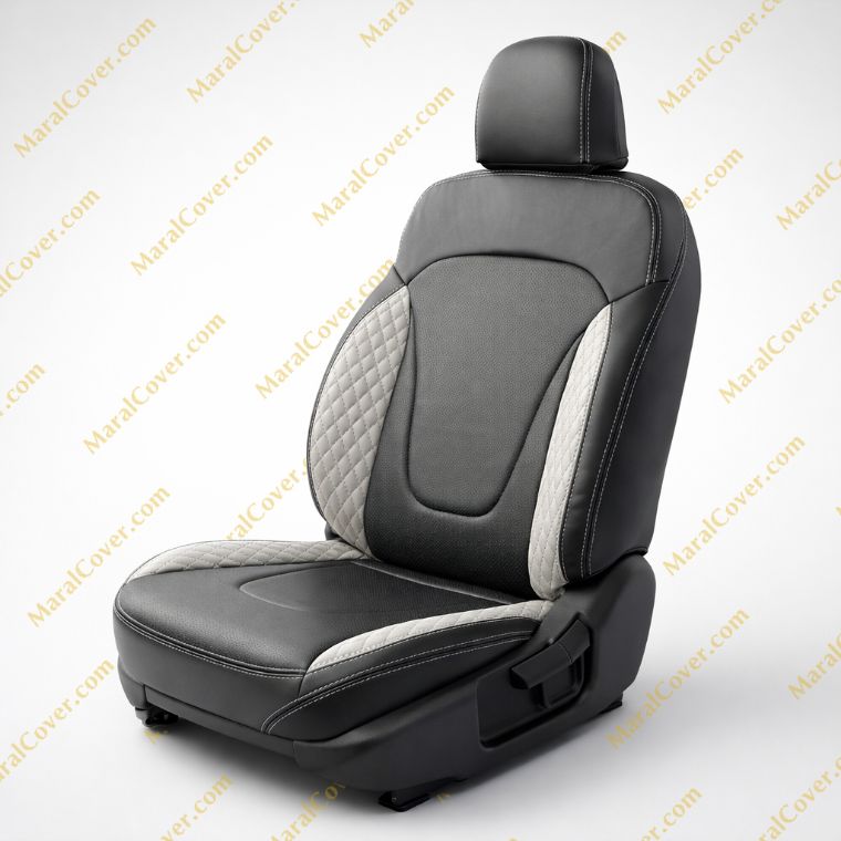 روکش صندلی کرتا مشکی چرم درجه یک
