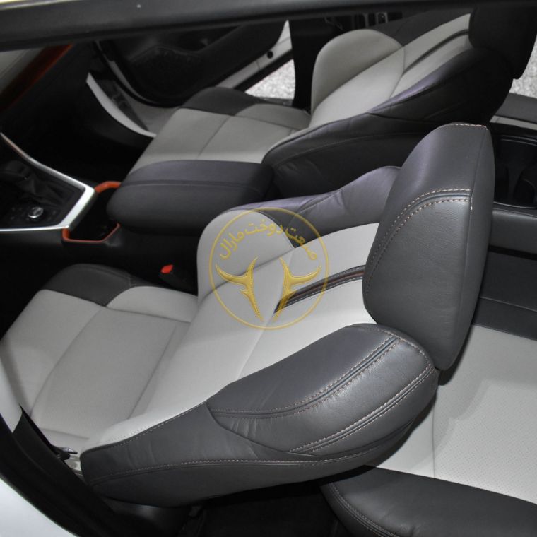 روکش چرم مشکی و طوسی راوفور Rav4 2025