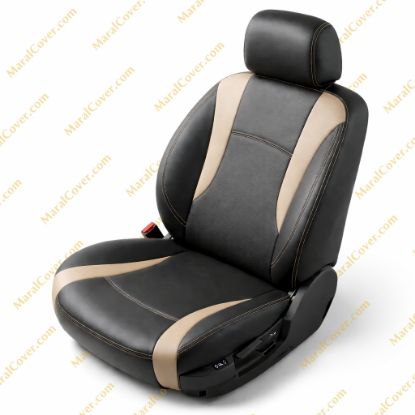 روکش چرم مشکی نوار کرم پرشیا جدید 2021