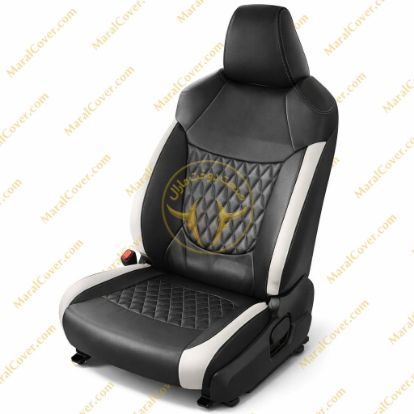 روکش صندلی چرم ضد تعریق کرولا کراس 2024 سفید - مشکی
