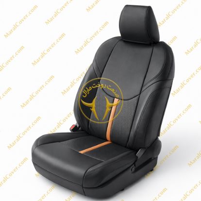 روکش چرم مشکی نوار مارون لوین هیبرید 2023