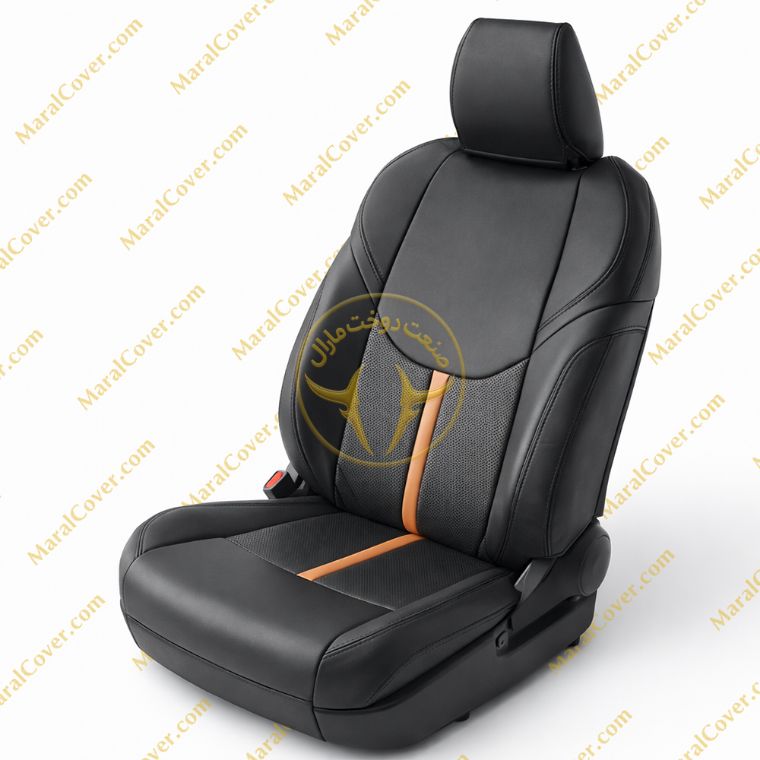 روکش چرم مشکی نوار مارون لوین هیبرید 2023