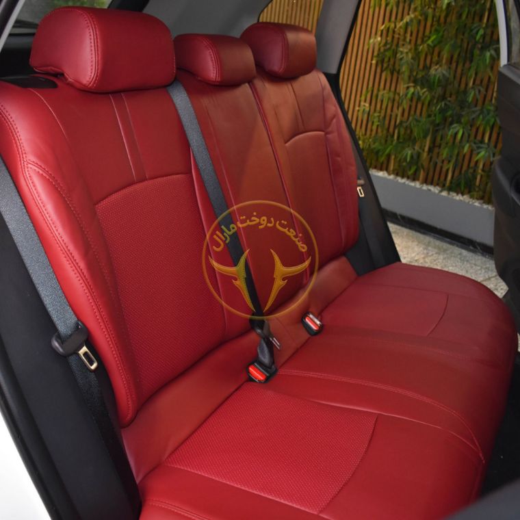 روکش صندلی چرم ضد تعریق کرولا کراس 2024 سفید - مشکی